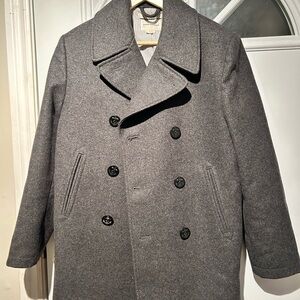 Club Monaco Gray Peacoat with Notched Lapels